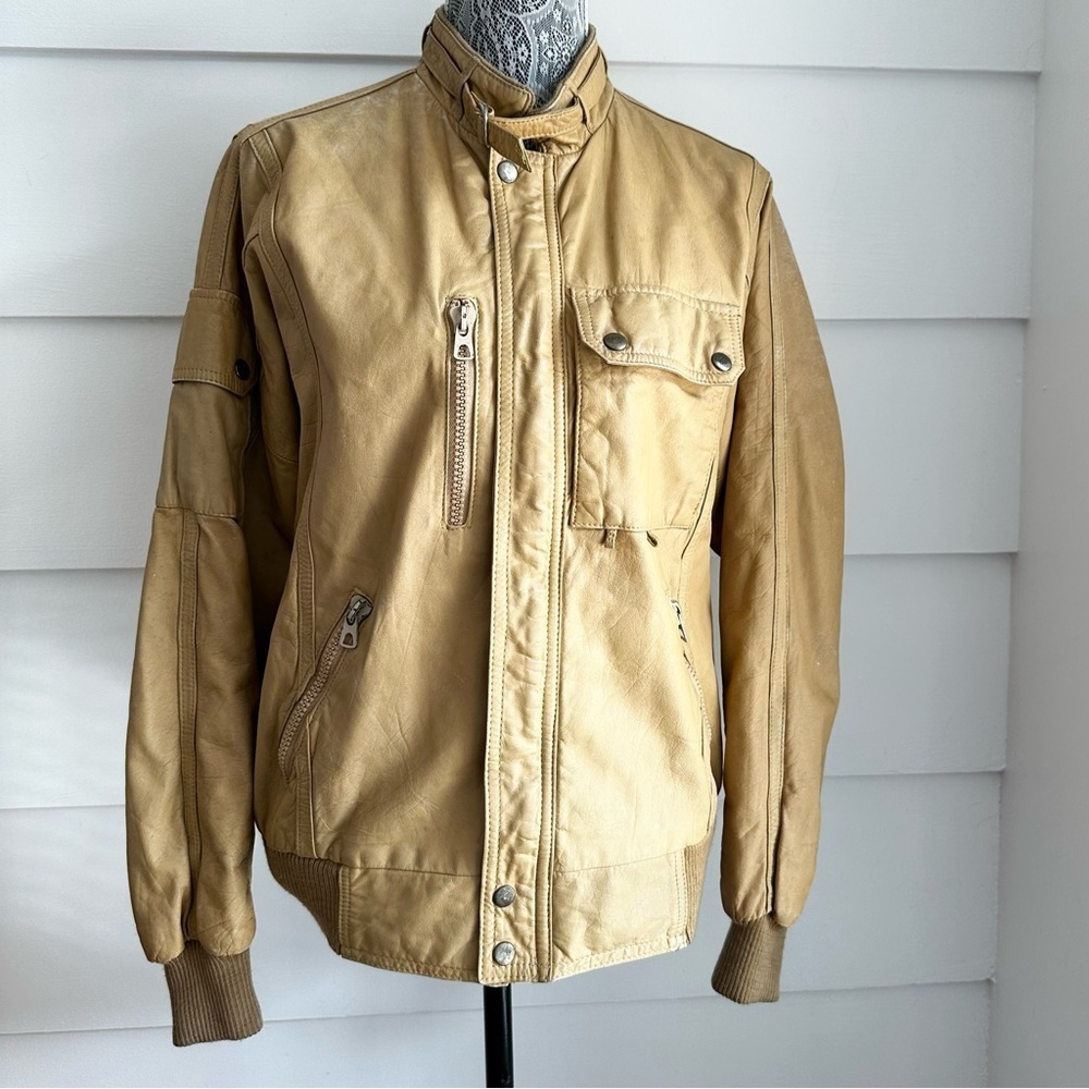 Vintage Leather Style Auto Carerra Design Jacket size L - Picture 2 of 11